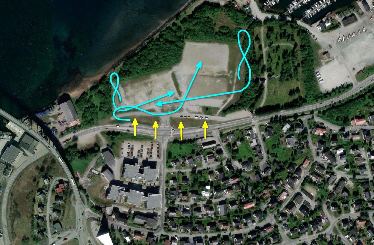 Map of typical approach paths to Mandela